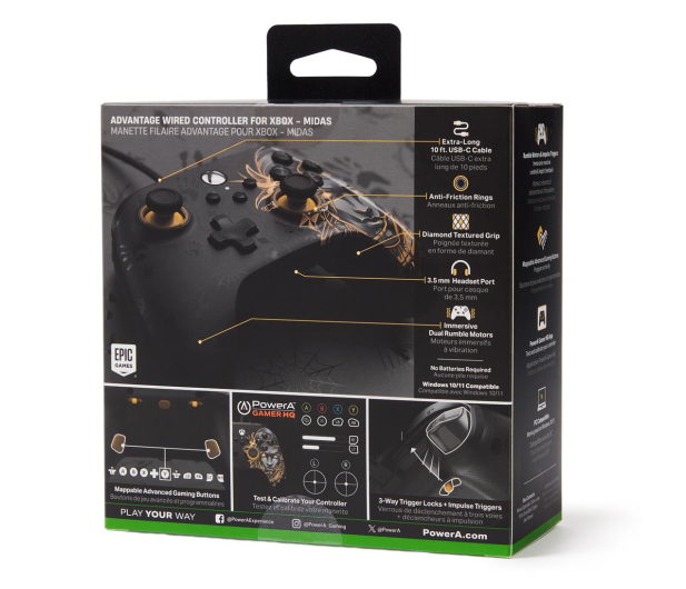 PowerA XS/PC Pad przewodowy Advantage FORTNITE Midas + DLC XBGP0238-01 - 1232185 - zdjęcie 9